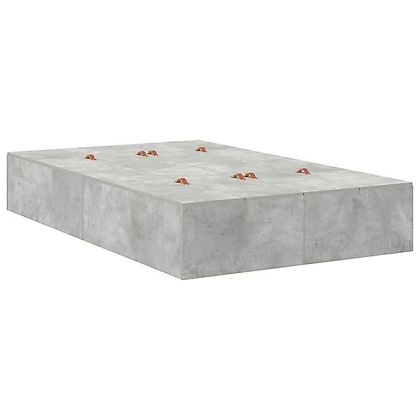 vidaXL Bett Bettgestell Betongrau 190 x günstig online kaufen