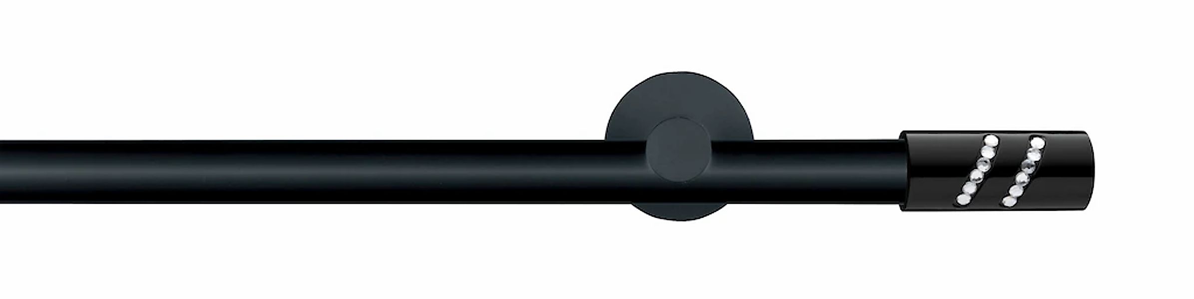 GARESA Gardinenstange "BLACK" Ø 20 mm 1 läufig-läufig Wunschmaßlänge Vorhan günstig online kaufen