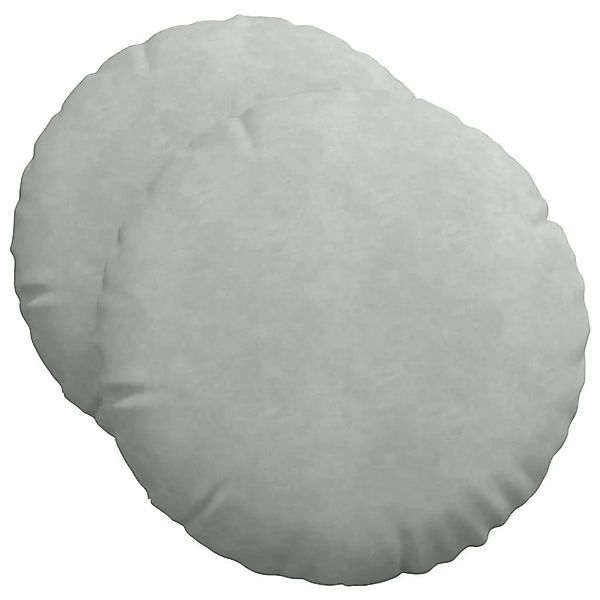 vidaXL Sitzkissen 2 Stück Hellgrau Ø 50 x 19 cm Samt 42014174 günstig online kaufen