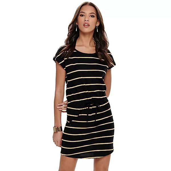 Only May Life Kurzes Kleid XS Black / Stripes Double Yolk Yellow / Cloud Da günstig online kaufen