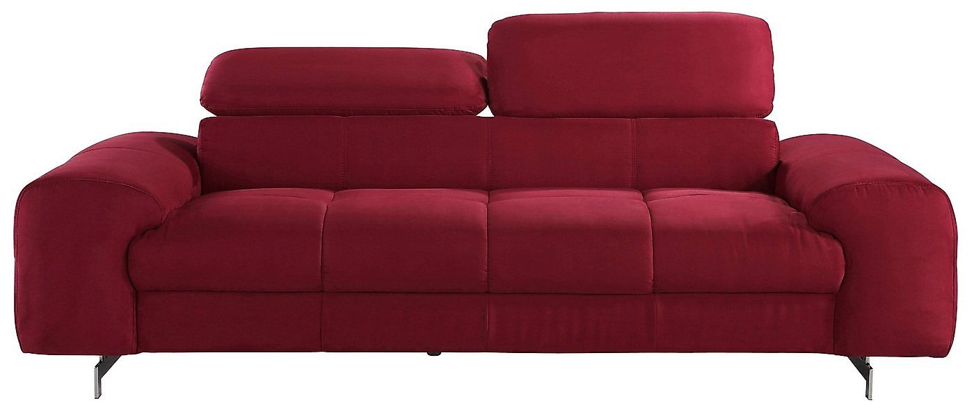 COTTA 3-Sitzer Chef, Big-Sofa mit Kopfteilverstellung, edle Metallkufen günstig online kaufen