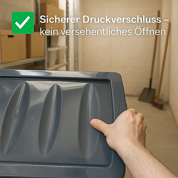 BigDean Aufbewahrungsbox 3x 60 L Plastikboxen günstig online kaufen