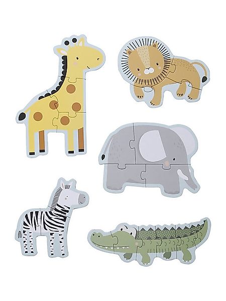 vertbaudet Puzzle 5er-Set Lernpuzzles TANSANIA, 3-6 Teile, Puzzleteile günstig online kaufen