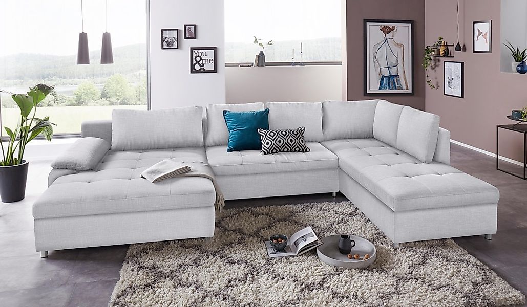 sit&more Wohnlandschaft "Labene U-Form" wahlweise mit Bettfunktion und Bett günstig online kaufen