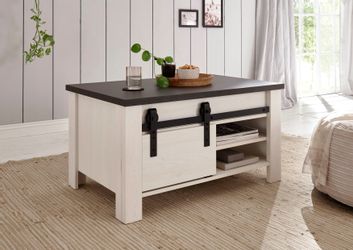 Home affaire Couchtisch "SHERWOOD" modernes Holz Dekor, mit Scheunentorbesc günstig online kaufen