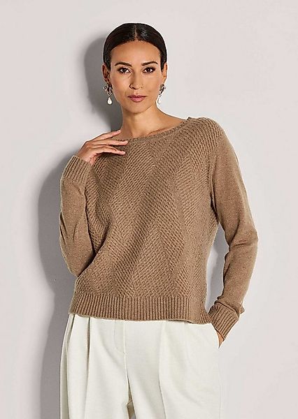 MADELEINE Strickpullover Luxuriöser Wollpullover mit Jacquard-Muster Herbst günstig online kaufen