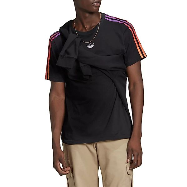Adidas Originals Sprt 3 Stripes Kurzärmeliges T-shirt S Black / Multicolor günstig online kaufen
