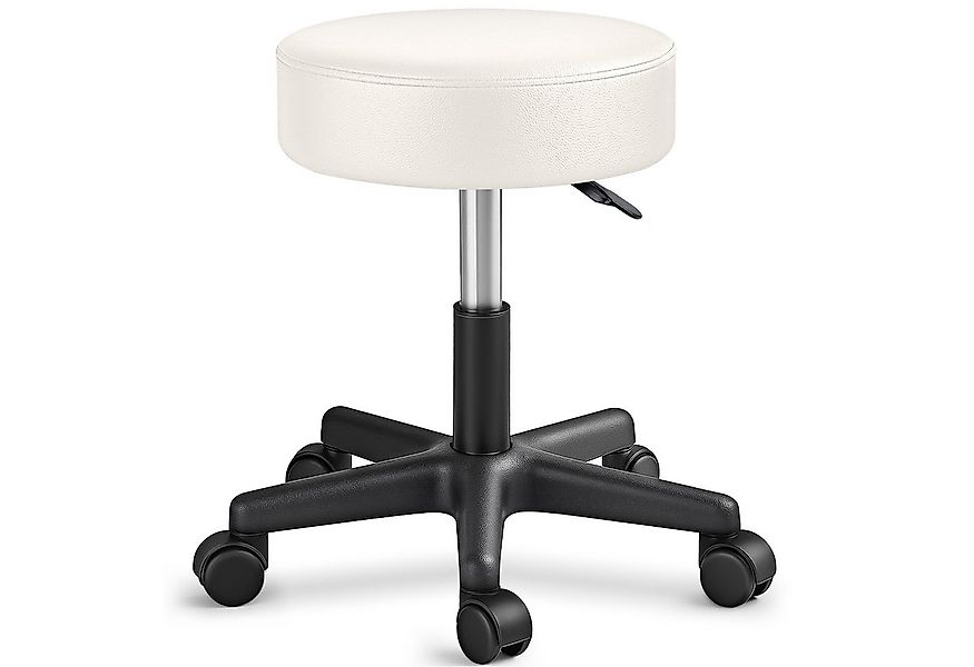 TRESKO Drehhocker Rollhocker höhenverstellbar, 10 cm Dicke Polsterung, Arbe günstig online kaufen