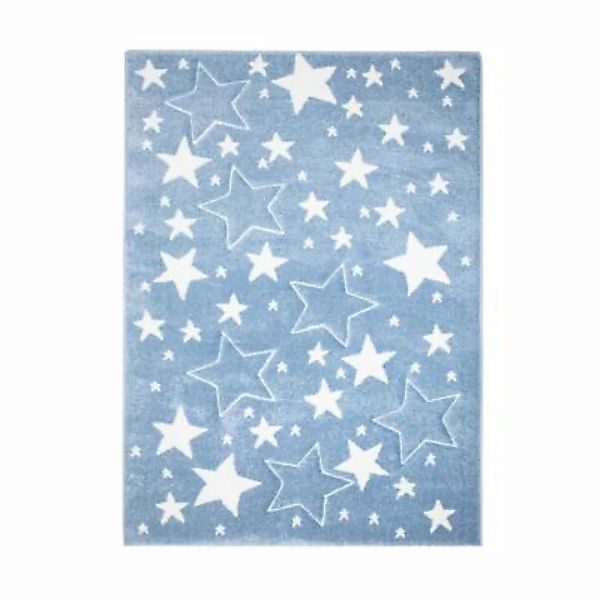 carpet city® Kinderteppich mit Sterne in Blau - 3D-Effekt - Teppich Kinderz günstig online kaufen