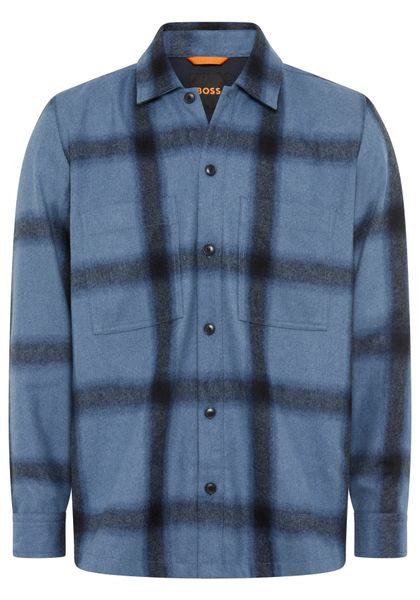 BOSS ORANGE Langarmhemd Locky melierte Wollmischung, günstig online kaufen