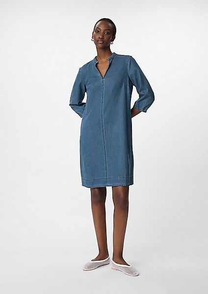 comma Minikleid Kleid Jeanskleid mit Eingrifftaschen aus fließendem Lyocell günstig online kaufen