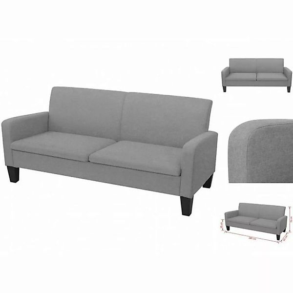 vidaXL Sofa 3-Sitzersofa 180 x 65 x76 cm Hellgrau günstig online kaufen