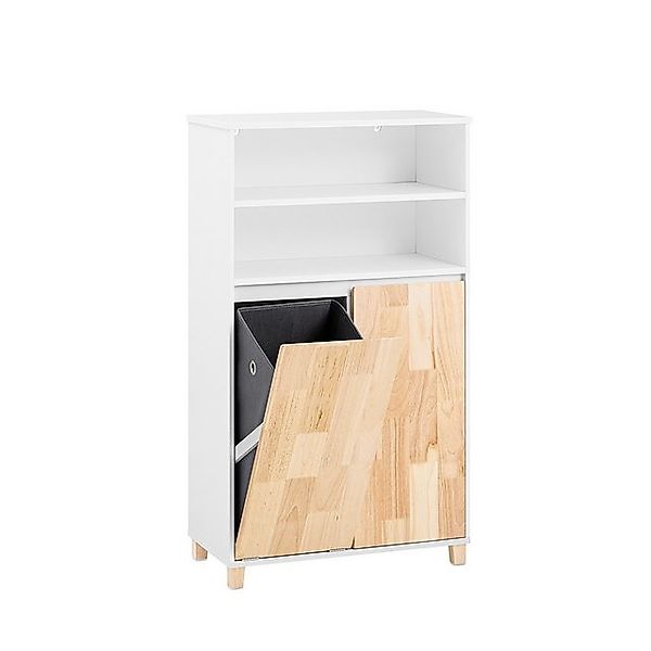SoBuy Wäscheschrank BZR143 Badezimmerschrank mit Wäschesack günstig online kaufen