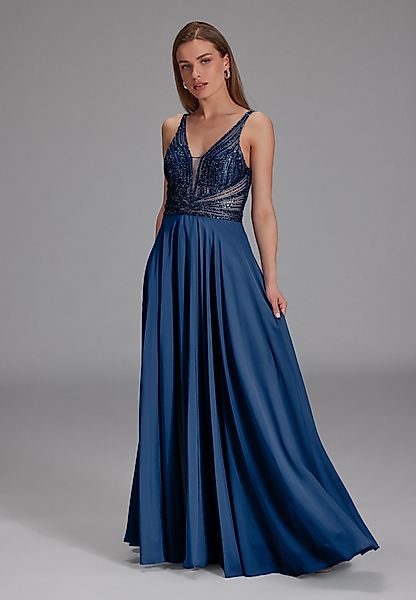 Hey Kyla Abendkleid - Langes Chiffon-Abendkleid mit Stickerei Taillierter S günstig online kaufen