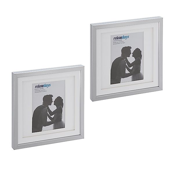 relaxdays Bilderrahmen-Set Bilderrahmen 25x25 cm 2er günstig online kaufen