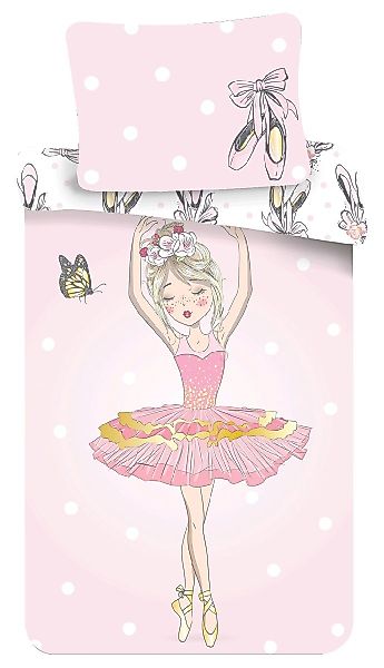 Jerry Fabrics Kinderbettwäsche Ballerina, Renforcé, 2 günstig online kaufen