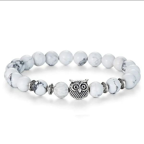 KARMA Perlenarmband Eule Braun, Weiß od. günstig online kaufen