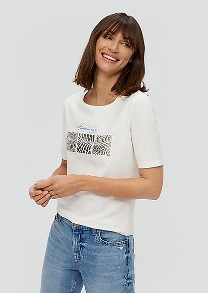 s.Oliver Kurzarmshirt T-Shirt mit Frontprint günstig online kaufen