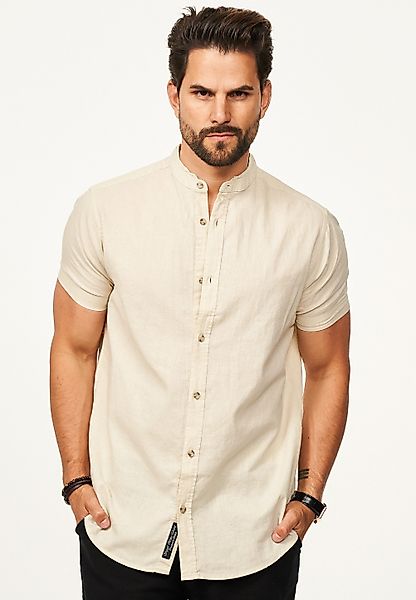 behype Kurzarmhemd als Sommerhemd aus Leinen günstig online kaufen