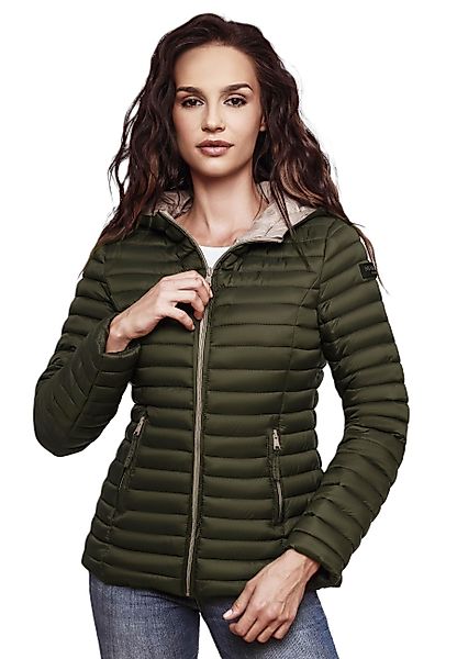 Marikoo Steppjacke Übergangsjacke mit kontrastfarbendem Reißverschluss günstig online kaufen