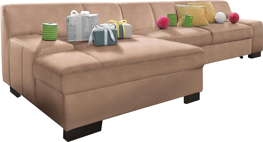 DOMO collection Ecksofa »Norma, elegant und modern, mit flachen Armlehnen, günstig online kaufen