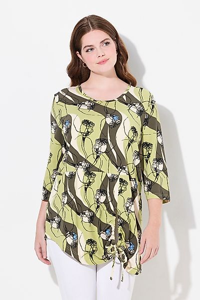Ulla Popken Longshirt Longshirt A-Linie Rundhals günstig online kaufen