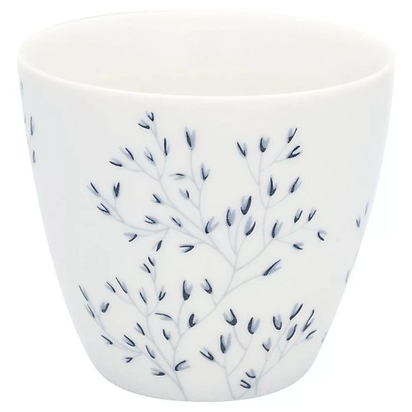Greengate Latte Cup Ofelia White Tasse Steingut Weiß günstig online kaufen