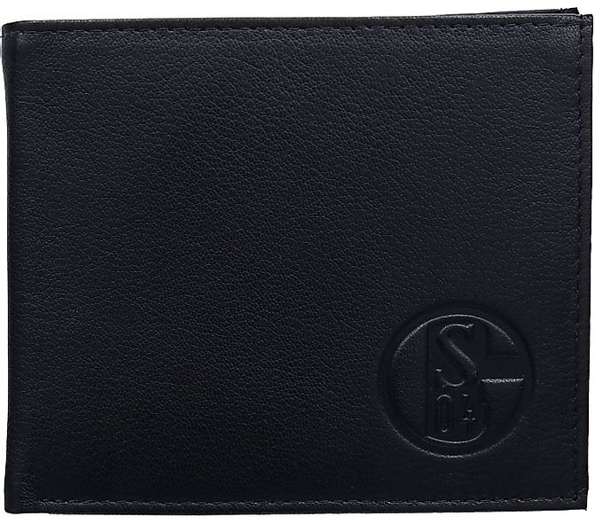 FC Schalke 04 Geldbörse schwarz Leder ca. 12 x 10 x 2,3 cm günstig online kaufen