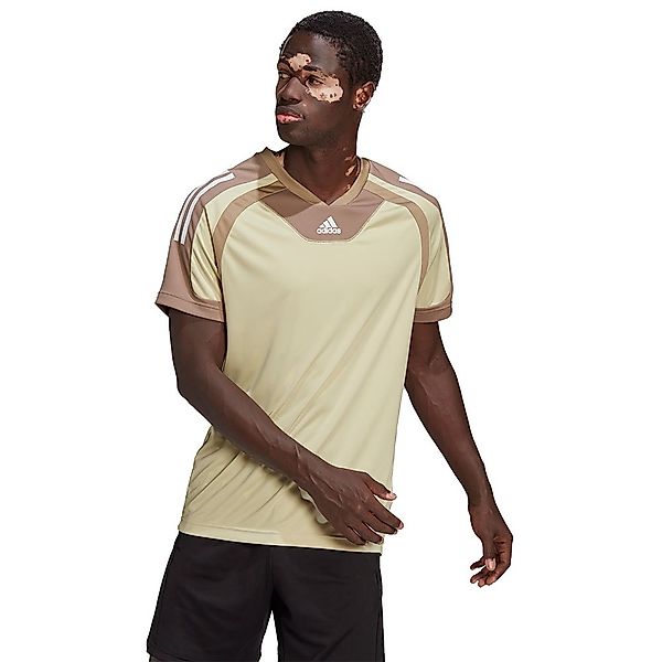 Adidas Training Kurzärmeliges T-shirt M Sandy Beige / Chalky Brown / White günstig online kaufen