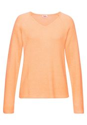 Buffalo V-Ausschnitt-Pullover mit modischer Melange-Optik, weicher Strickpu günstig online kaufen