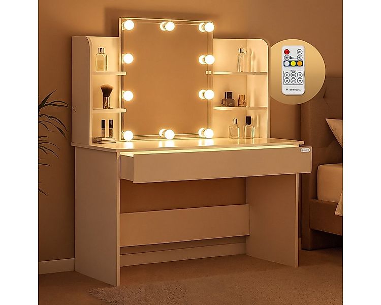 Casaria Schminktisch Lucia (1-St), mit Spiegel und LED Beleuchtung Schminkk günstig online kaufen