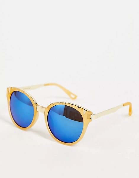 Jeepers Peepers – Cateye-Sonnenbrille mit verspiegelten Gläsern-Orange günstig online kaufen