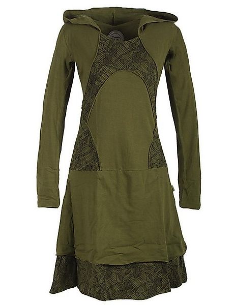Vishes Jerseykleid Langarm Lagenlookkleid mit Zipfelkapuze günstig online kaufen