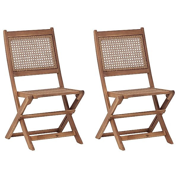 Beliani Gartenstuhl Heller Holzfarbton 60x51x90 günstig online kaufen