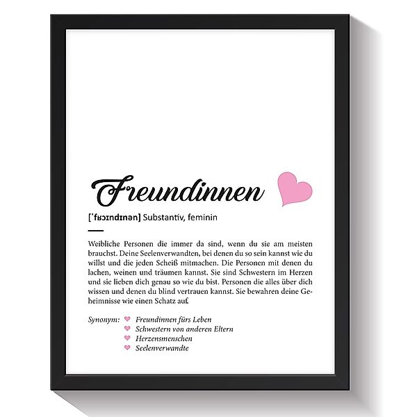 GRAVURZEILE Poster Definition Poster, Kunstdrucke auf günstig online kaufen