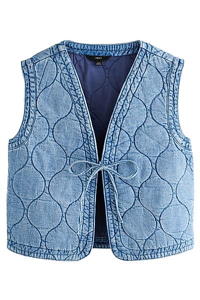 Next Jeansjacke Gestepptes Denim-Gilet aus 100 % günstig online kaufen