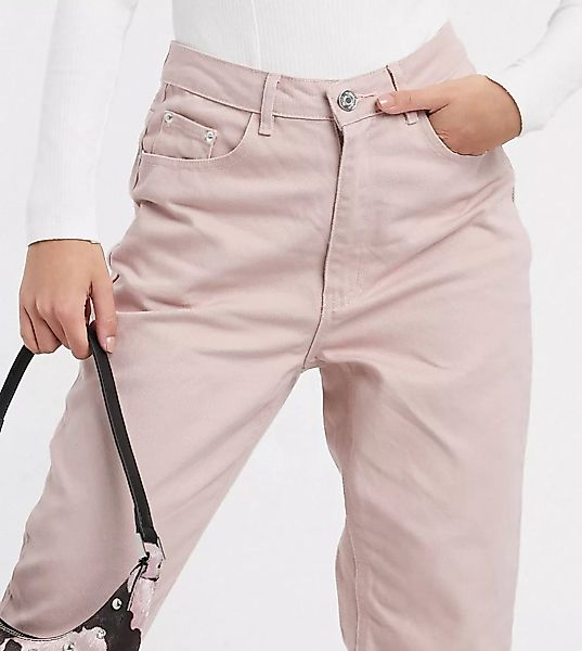 Missguided Petite – Mom-Jeans in Rosa günstig online kaufen