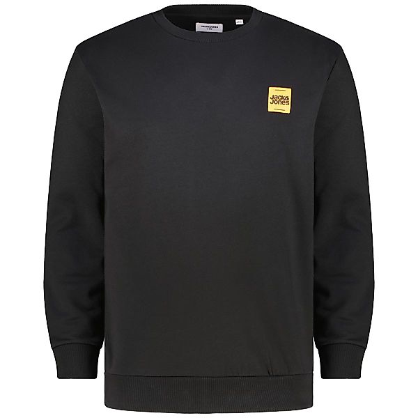 Jack&Jones Sweatshirt mit Label-Print Farbe schwarz Größe: 4XL günstig online kaufen