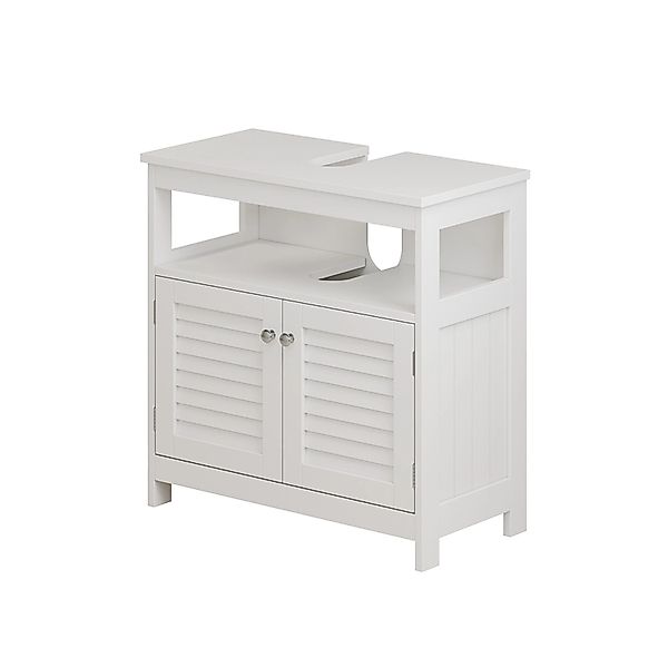 Vicco Waschbeckenunterschrank Riad Weiß/Weiß 60 x 60 cm mit 2 Türen und Off günstig online kaufen