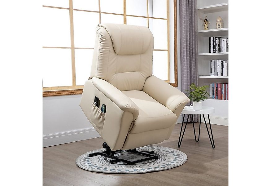 HOMCOM Massagesessel mit Aufstehhilfe, Liegefunktion, Heizfunktion (TV-Sess günstig online kaufen