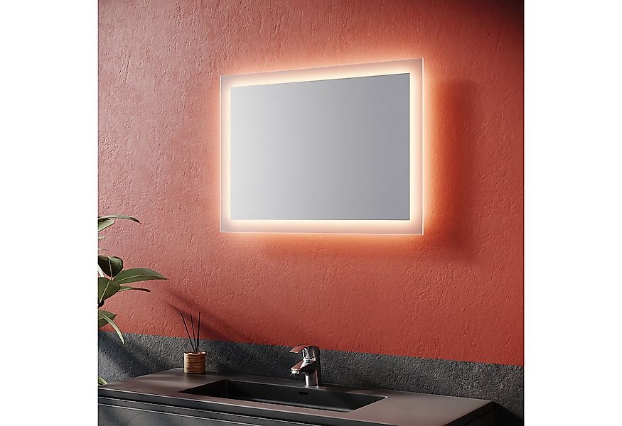 SONNI Badspiegel mit Beleuchtung LED Badezimmerspiegel,Wandschalter,kaltwei günstig online kaufen