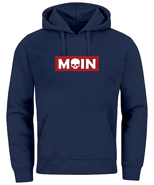 Neverless Hoodie Hoodie Herren Schriftzug Moin günstig online kaufen