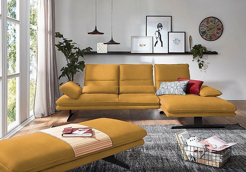 W.SCHILLIG Ecksofa "broadway, Designsofa mit tollem Sitzkomfort", Sitztiefe günstig online kaufen