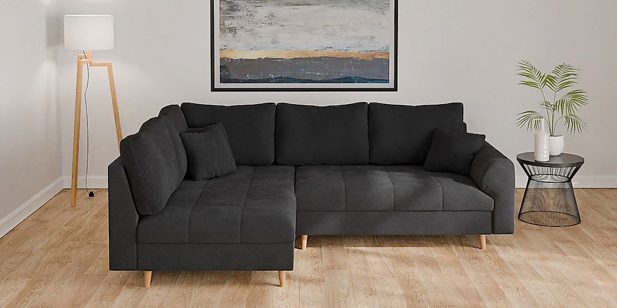 Home affaire Ecksofa "CHARRE L-Form mit Ottomane, Maße B/T/H: 231/161/81 cm günstig online kaufen