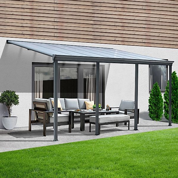 Home Deluxe Terrassenüberdachung Solis Alu 618 x 303 x 226 / 278 cm Anthraz günstig online kaufen