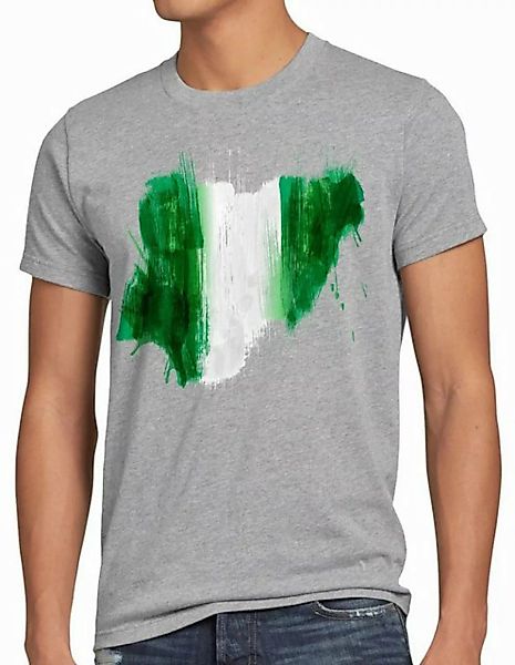 style3 T-Shirt Herren T-Shirt Flagge Nigeria Fußball Sport Afrika WM EM Fah günstig online kaufen