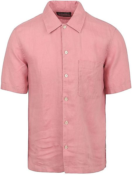 Marc O'Polo Hemd Short Sleeves Leinen Rosa - Größe XL günstig online kaufen