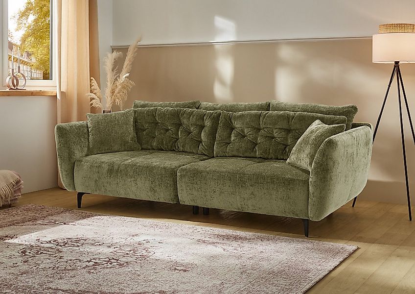 Jockenhöfer Gruppe Big-Sofa Spa, B: 251 cm, im Retrolook mit 7 Kissen günstig online kaufen