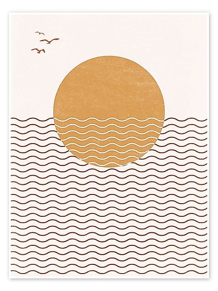Posterlounge Poster TAlex, Boho Sonnenuntergang, Wohnzimmer günstig online kaufen