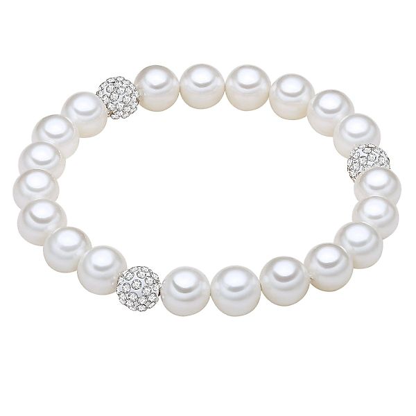 Lulu & Jane Perlenarmband weiß, Muschelkernperle günstig online kaufen